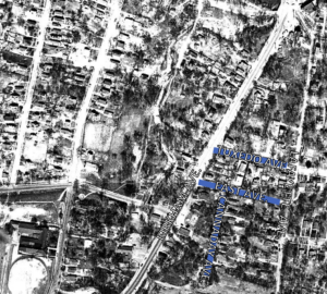 1955 Aerial Photo of 13-acre area set for redevelopment